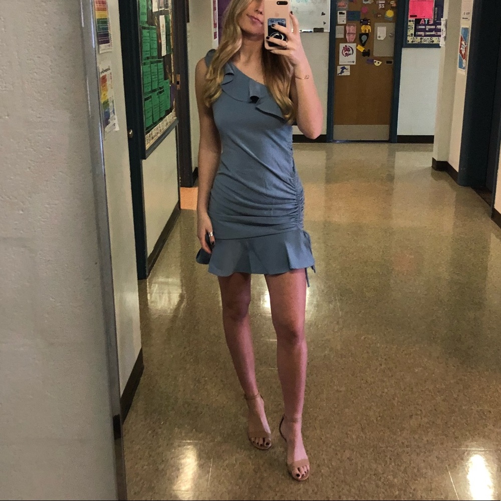 Blue Revolve tularosa one-shoulder dress